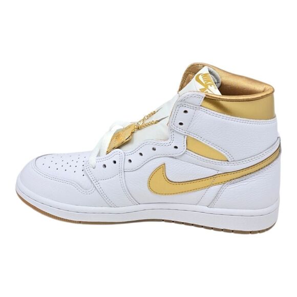 Nike Air Jordan 1 Retro High OG Metallic Gold White Womens FD2596-107 - Picture 6 of 7
